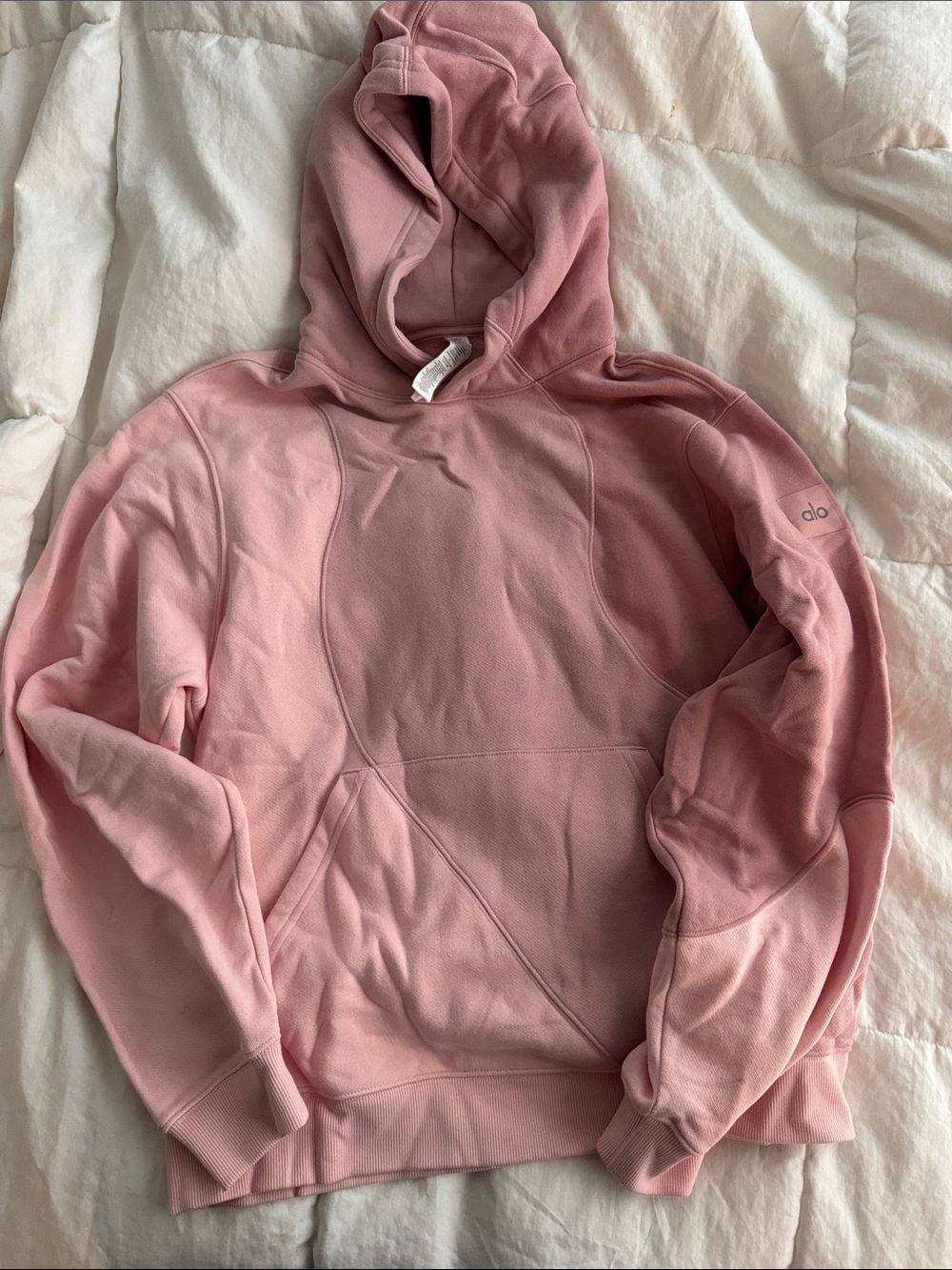 ALO Yoga Women’s Dusty Pink Hooded Pullover